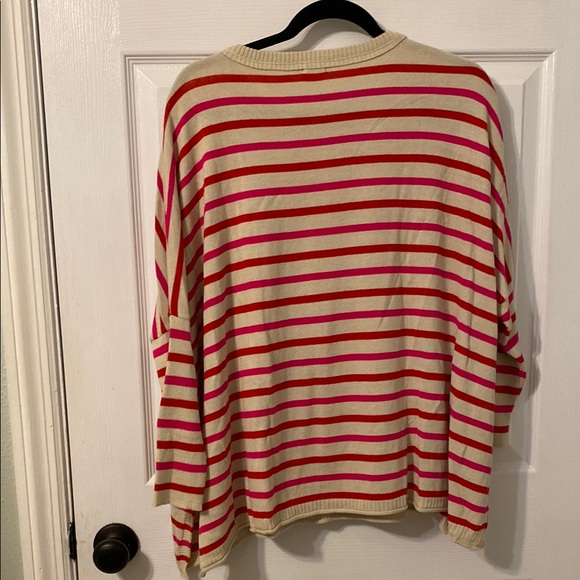 Mersea Beige and Red Striped Sweater - Picture 4 of 5
